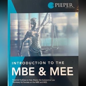 PIEPER BAR REVIEW. Essential study tool for NY bar exam. Like new condition.